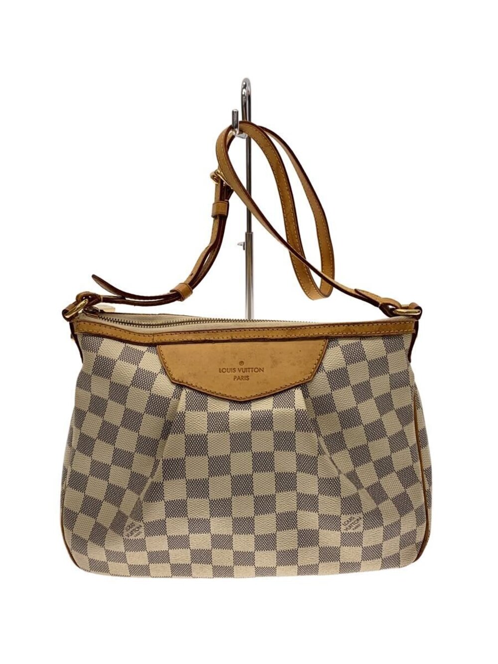 LOUIS VUITTON Siracusa Damier Azur White